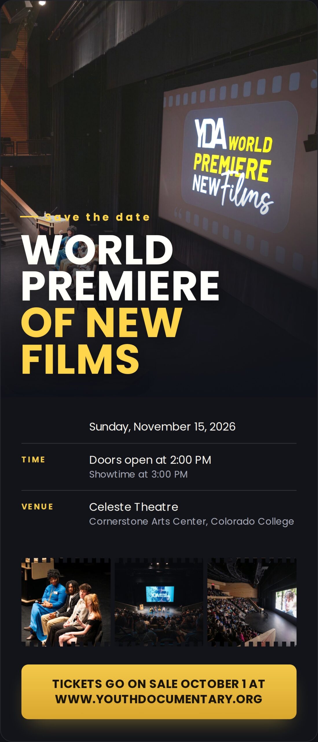 SAVE THE DATE: World Premiere